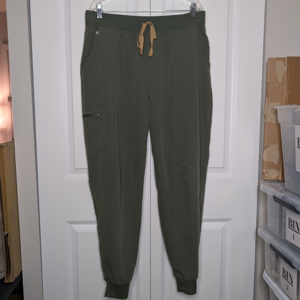 FIGS Technical Collection Zamora Jogger Scrub Pants Women's XXL/T Moss Green